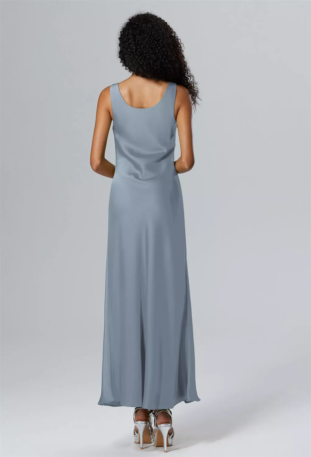 AW Ottilie Dusty Blue  Beach Wedding Guest Dresses